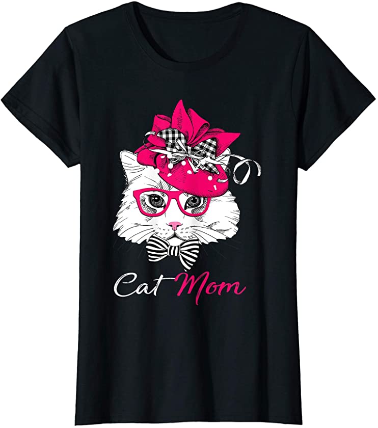 Womens Cat Mom – Best Kitten Kitty Pet Paw Mother’s Day Gift T-Shirt