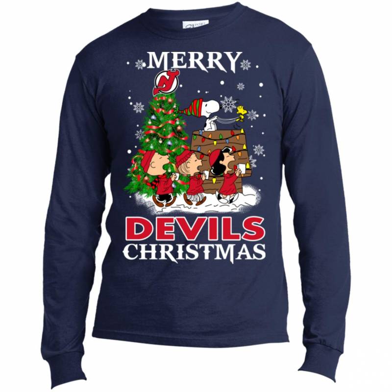 Merry New Jersey Devils Christmas Snoopy Ugly Sweater Style Shirts