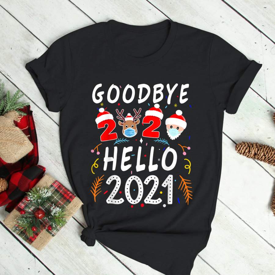 new years 2021 goodbye 2020 hello 2021 pajamas for family T-Shirt