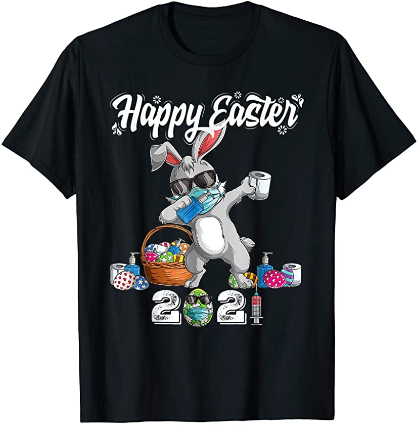 Dabbing Bunny Rabbit Dab Easter Eggs Happy Easter Day T-Shirt