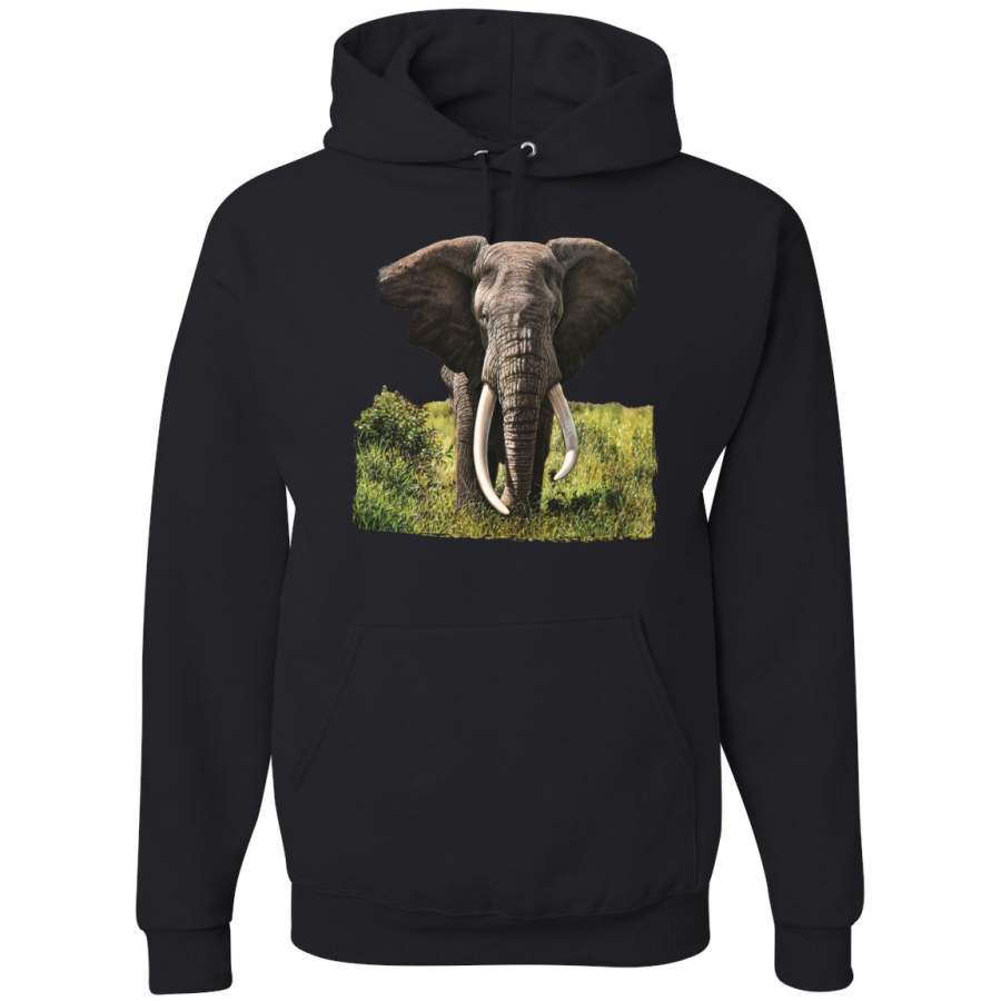 Wild African Forest Elephant Nature Animal Lover Graphic Hoodie Sweatshirt