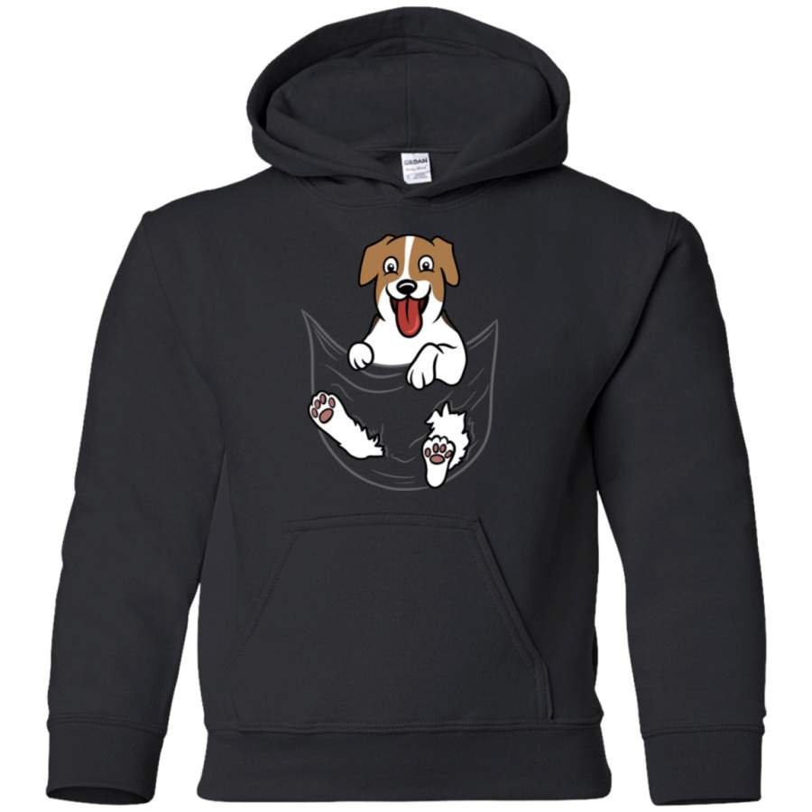 AGR Jack Russell Terrier Pocket Graphic Youth Pullover Hoodie