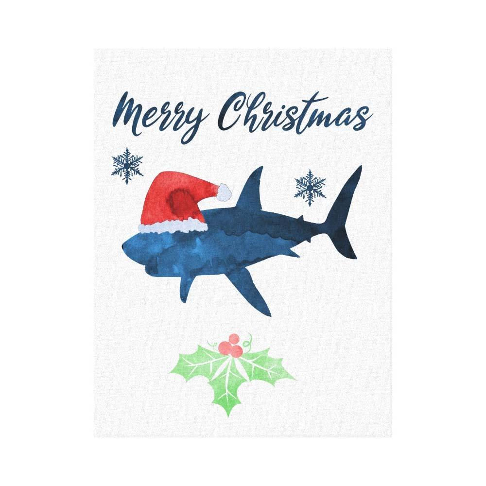 ViticStore™ Sharkmas – Christmas canvas for decor, gift for family, home decoration,  christmas canvas, christmas gift