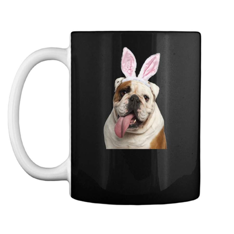 Bulldog Wearing Easter Bunny Ears Dog T-Shirt Mug