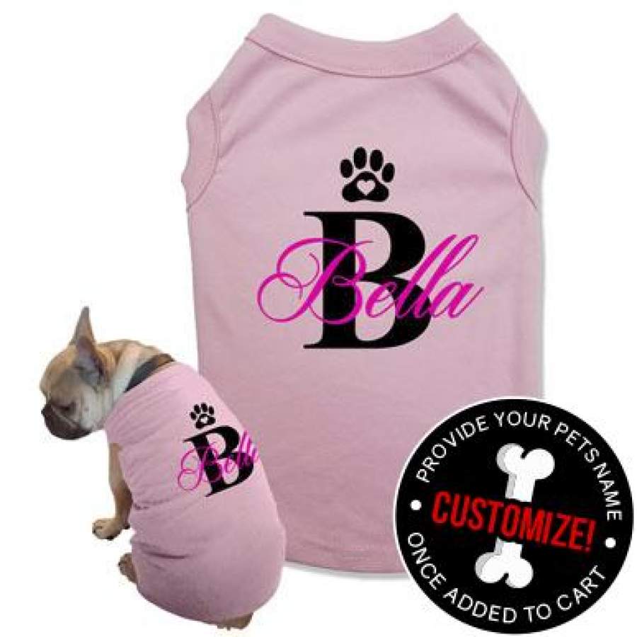 (Custom Dog Name) Girl Dog Tank Top – DOG-33