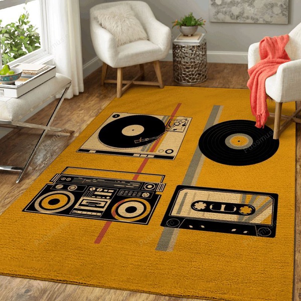 Retro Sound 5 Music Art Area Rug Living Room Rug Home Decor Floor Decor N98