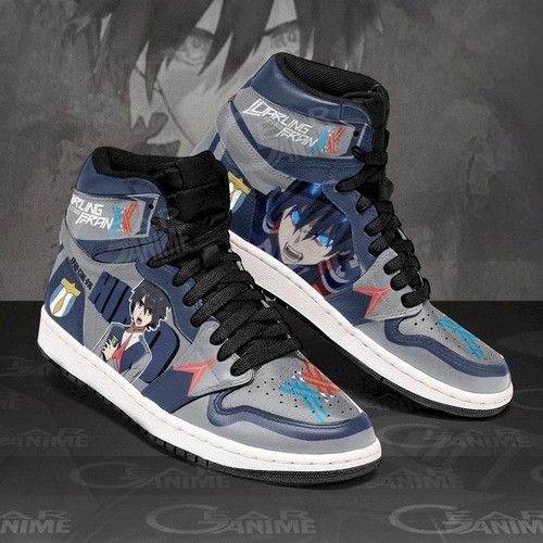 Darling In The Franxx Hiro Jordan Sneakers Code 016 Custom Shoes Jordan Sneaker