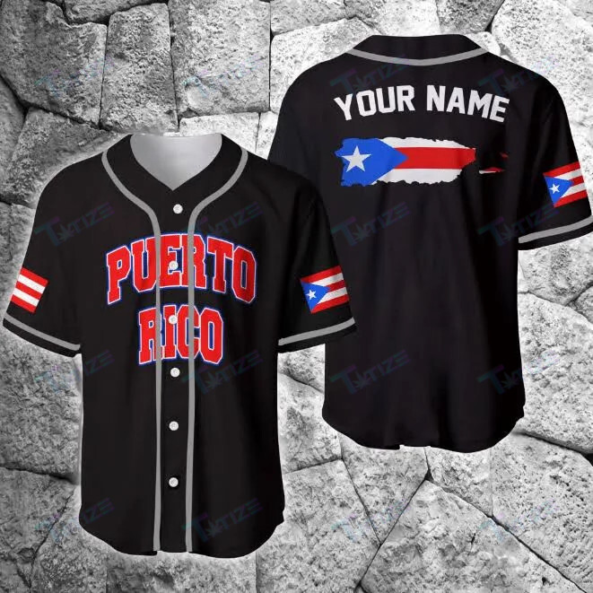 Puerto Rico Flag Custom Name Baseball Jersey Father'S Day Gift For Dad Baseball Shirt Trending Fashion Design By PeckShirt 2024