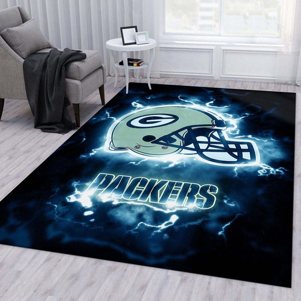 Green Bay Packers Rug Living Room Rug Christmas Gift Us Decor