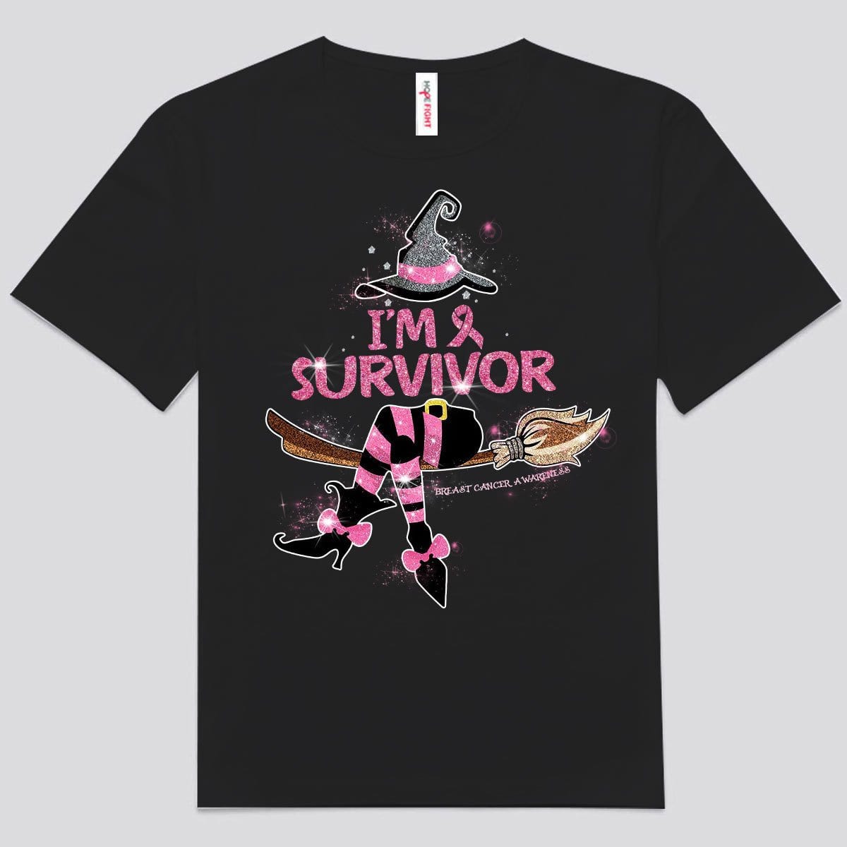 I’M A Survivor Halloween Witch Breast Cancer Shirt