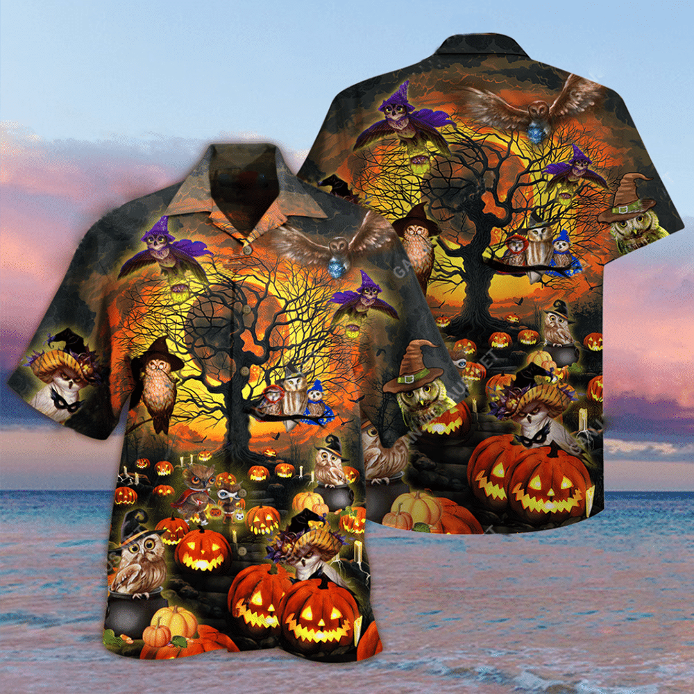 Order Amazing Owl Halloween Unisex Hawaii Shirt Ha90435