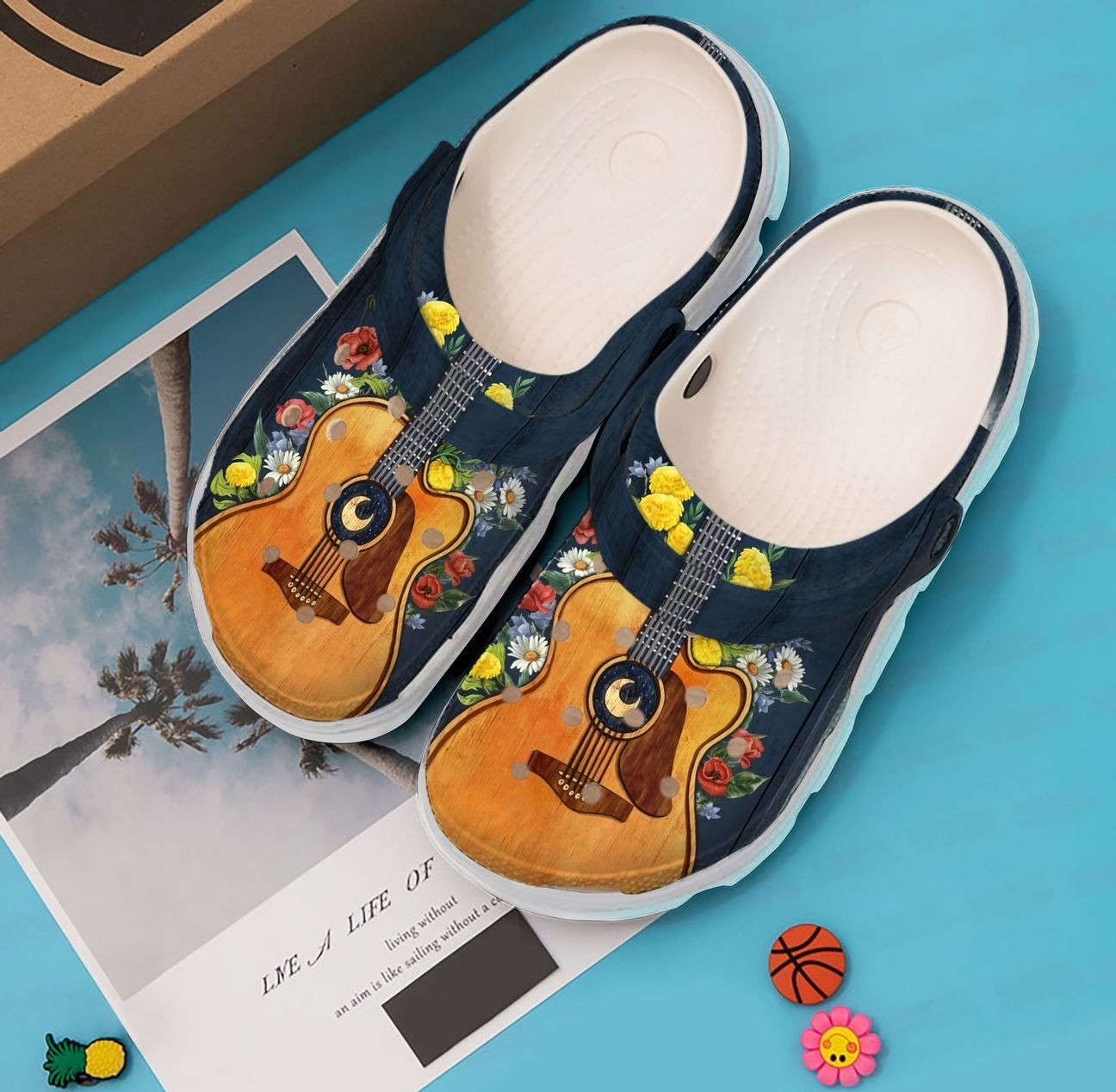 Guitar Personalized Clog, Custom Name, Text, Color, Number Fashion Style For Women, Men, Kid, Print 3D Music Fills My Soul