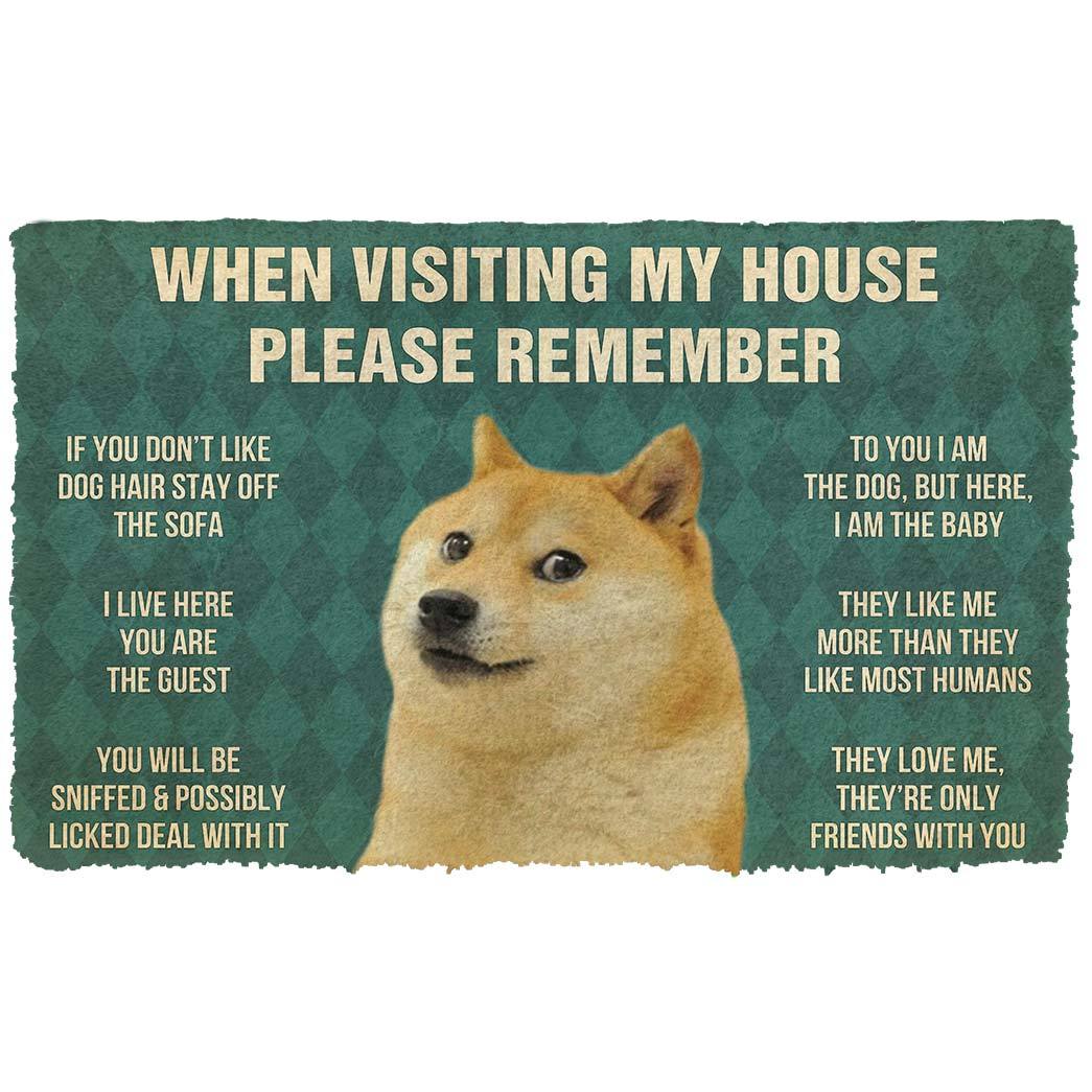 Gearhumans 3D 3D Please Remember Doges House Rules Custom Doormat