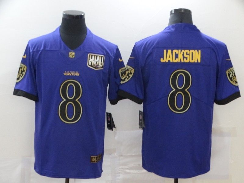 Baltimore Ravens Lamar Jackson #8 NFL 2020 Indigo Jersey