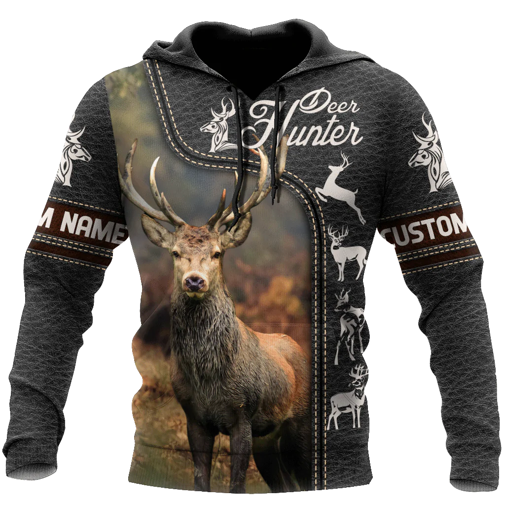 Personalized Deer Hunter Hoodie, 3D Full Printed Deer Hunting Hoodies Hunter Hoodies