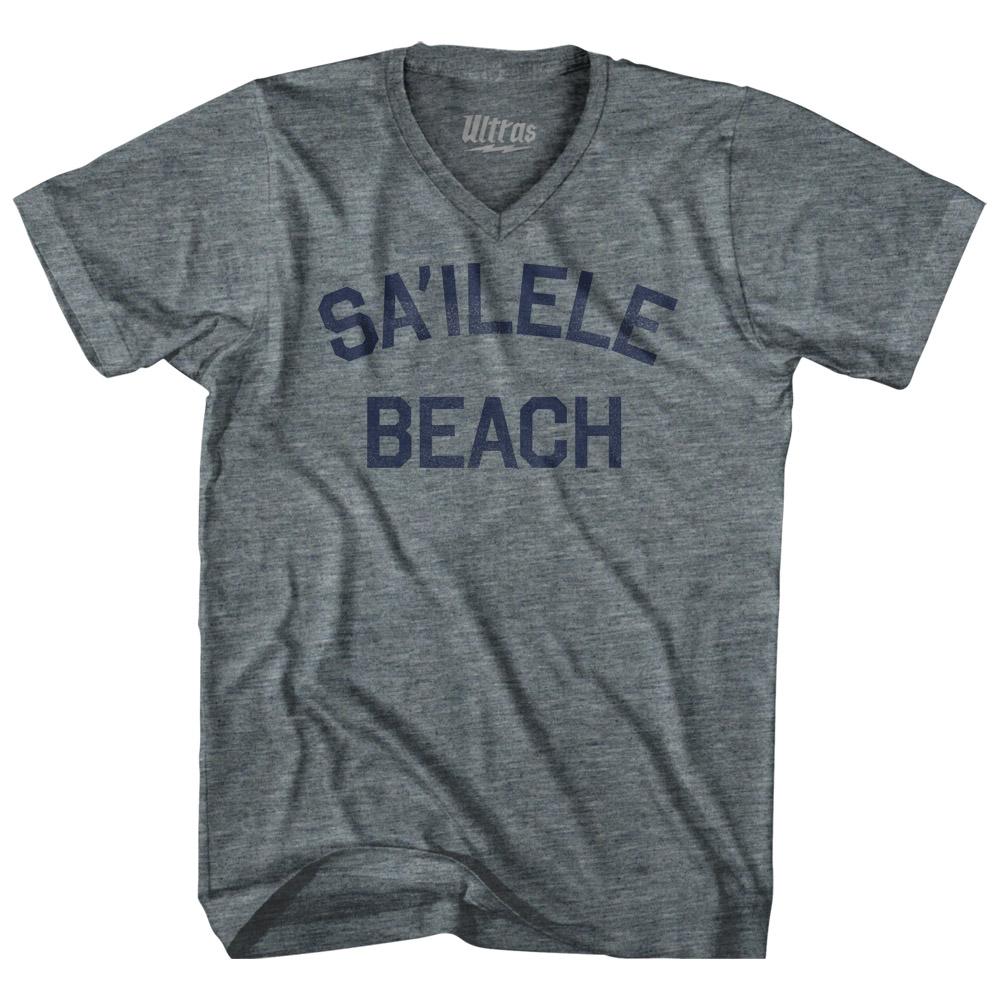 American Samoa Sa’ilele Beach Adult Tri-Blend V-neck Vintage T-shirt