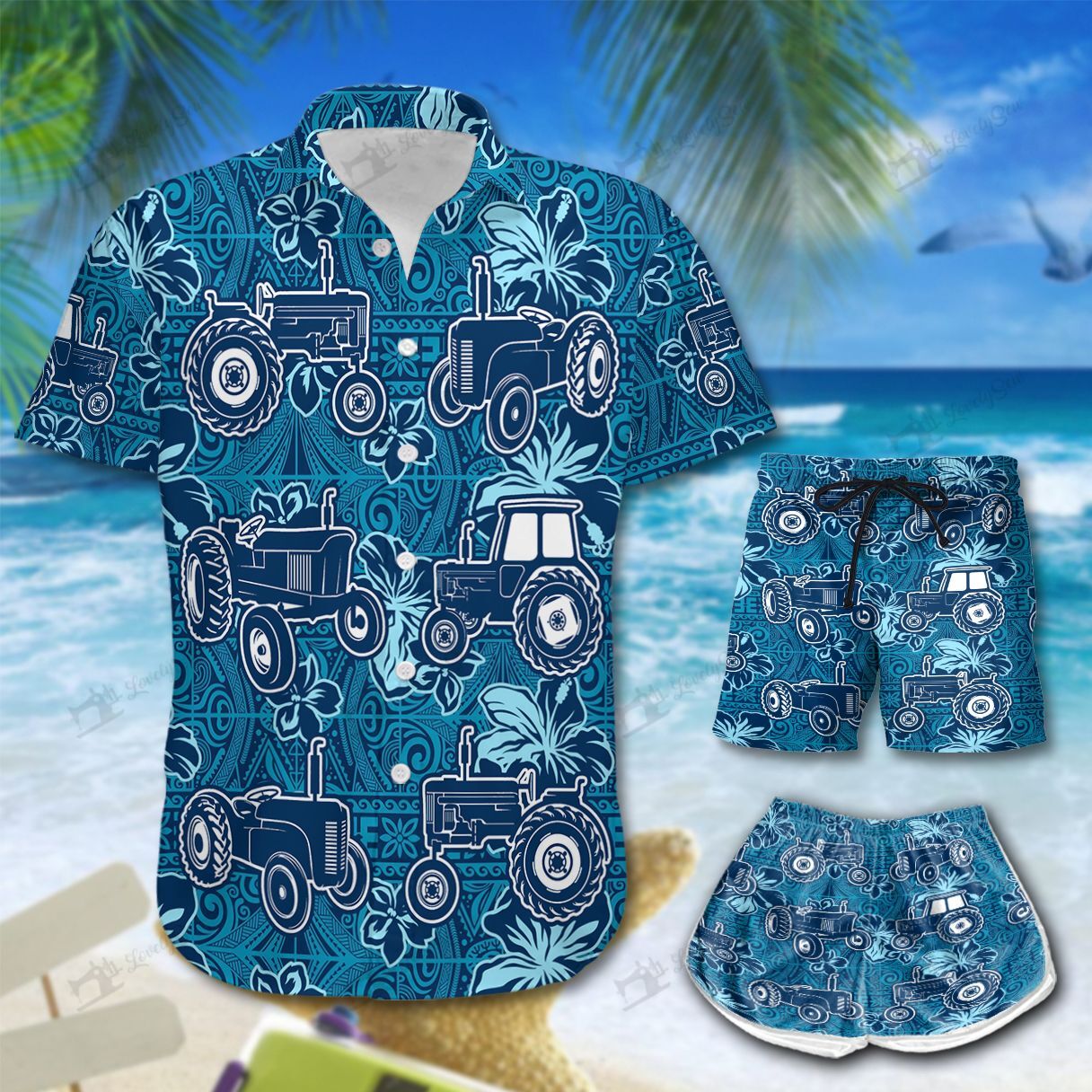 Tractors Hawaiian Shirt Shorts Ha77418