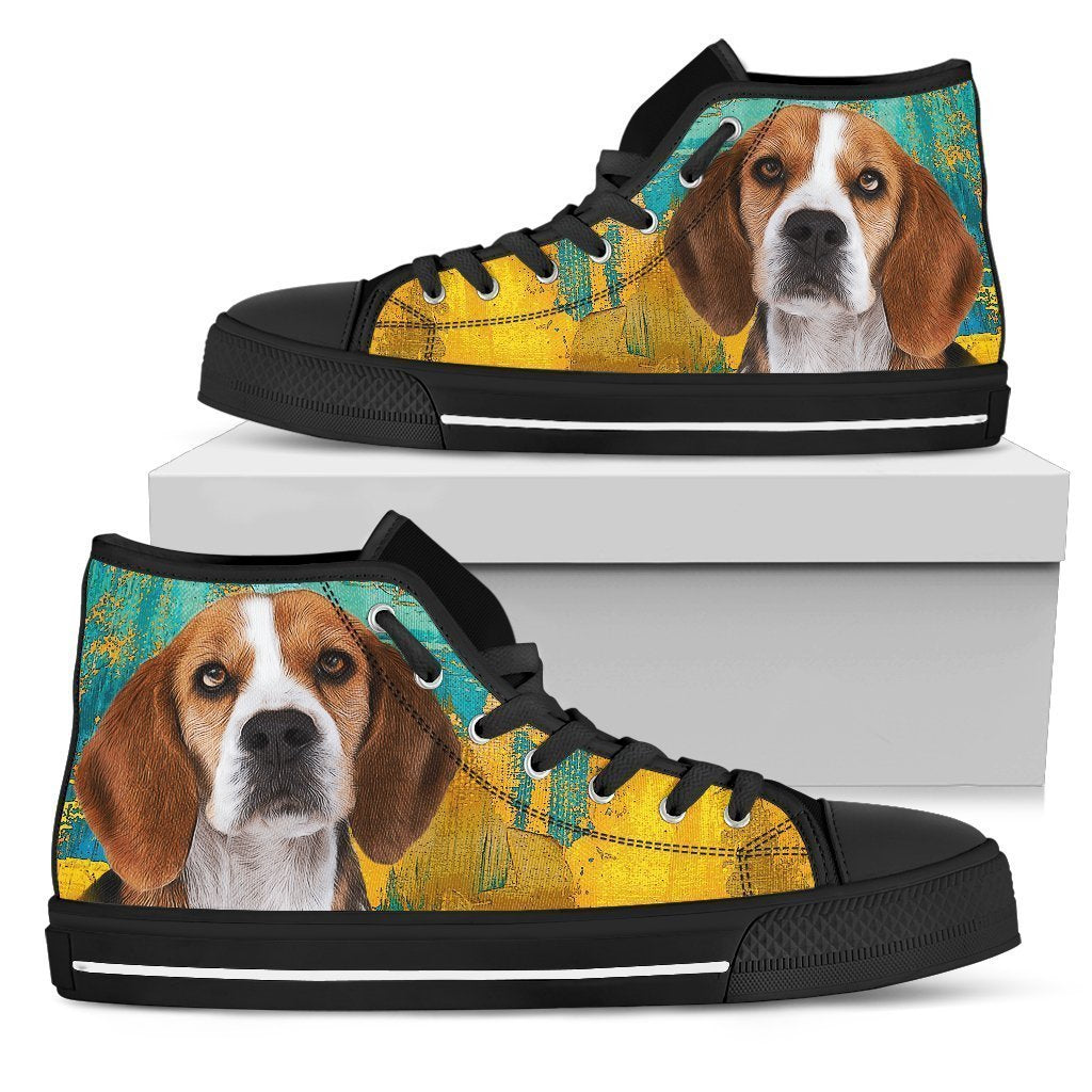 American Foxhound Dog Sneakers Colorful High Top Shoes