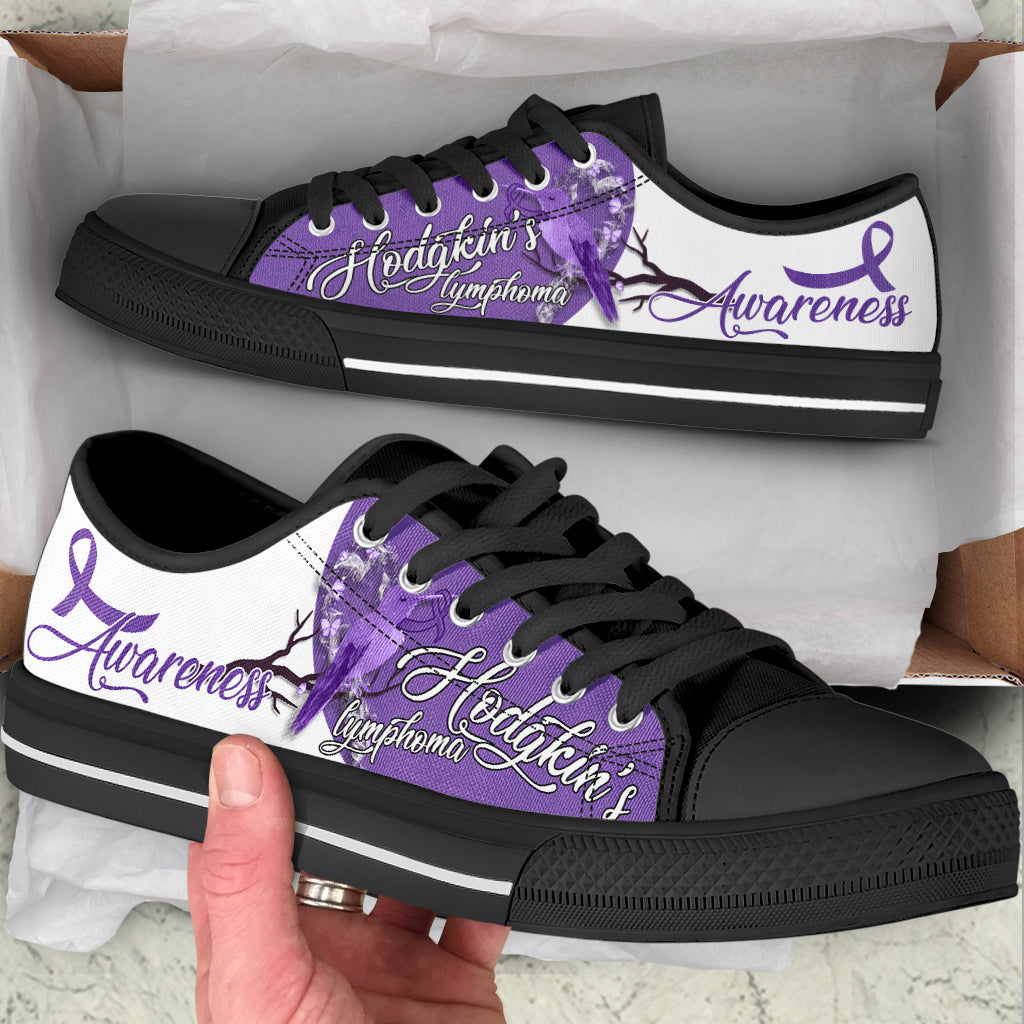 Hodgkin’S Lymphoma Hummingbird Low Top Tl Shoes Canvas Print Lowtop Casual Shoes Gift For Adults