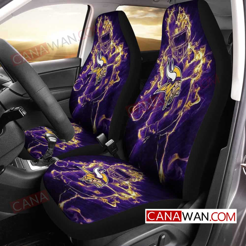 Minnesota Vikings Style33 3D Customized Personalized Car Seat Cover