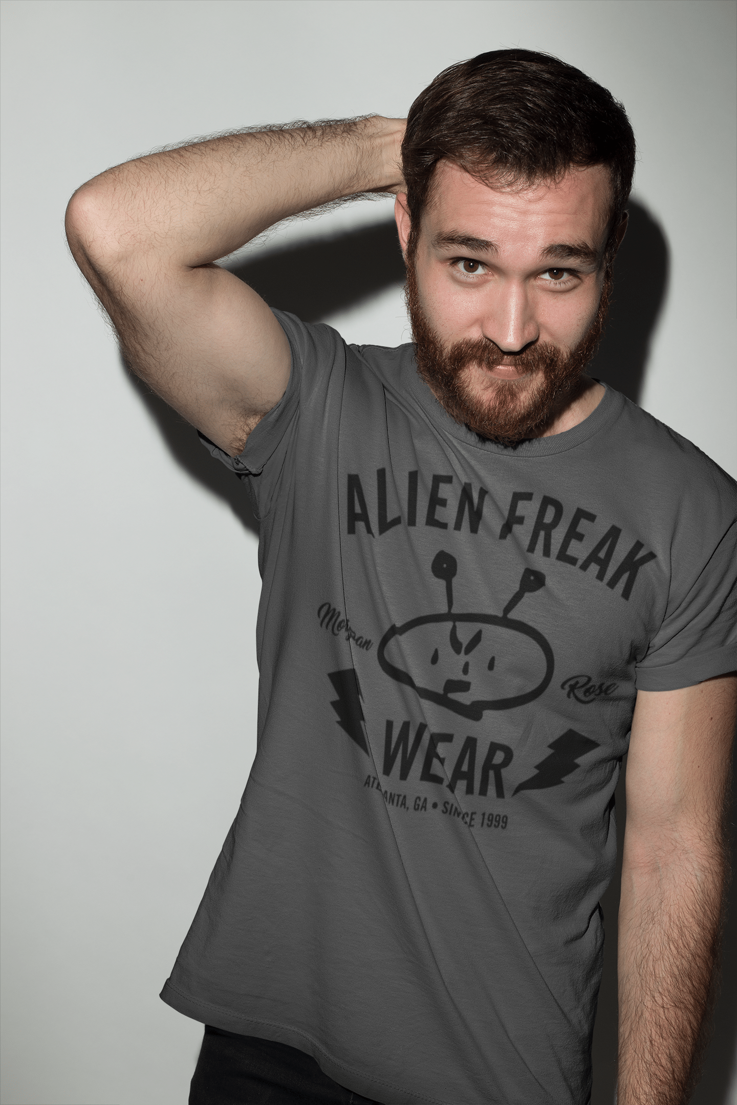 Alien Freak Wear Merch Brand Grey T-Shirt