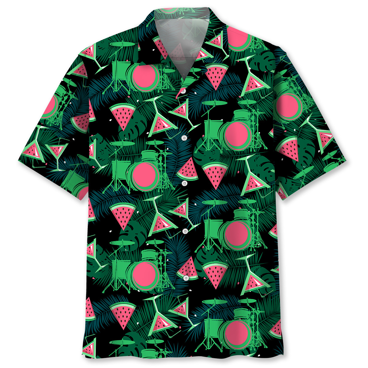 Drum Watermelon Hawaii Shirt Ha87599