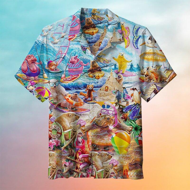 Animal Summer Beach Party Hawaii Shirt For Men Women Ha61094