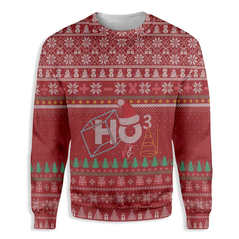 Ugly Christmas Math Lovers Hohoho Ez12 3010 All Over Print Sweatshirt