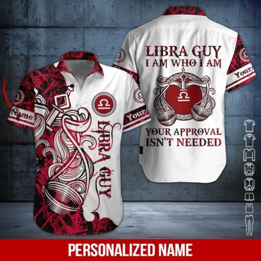 Libra Guy Custom Name Hawaii Shirt For Men Women Adult Ha14933