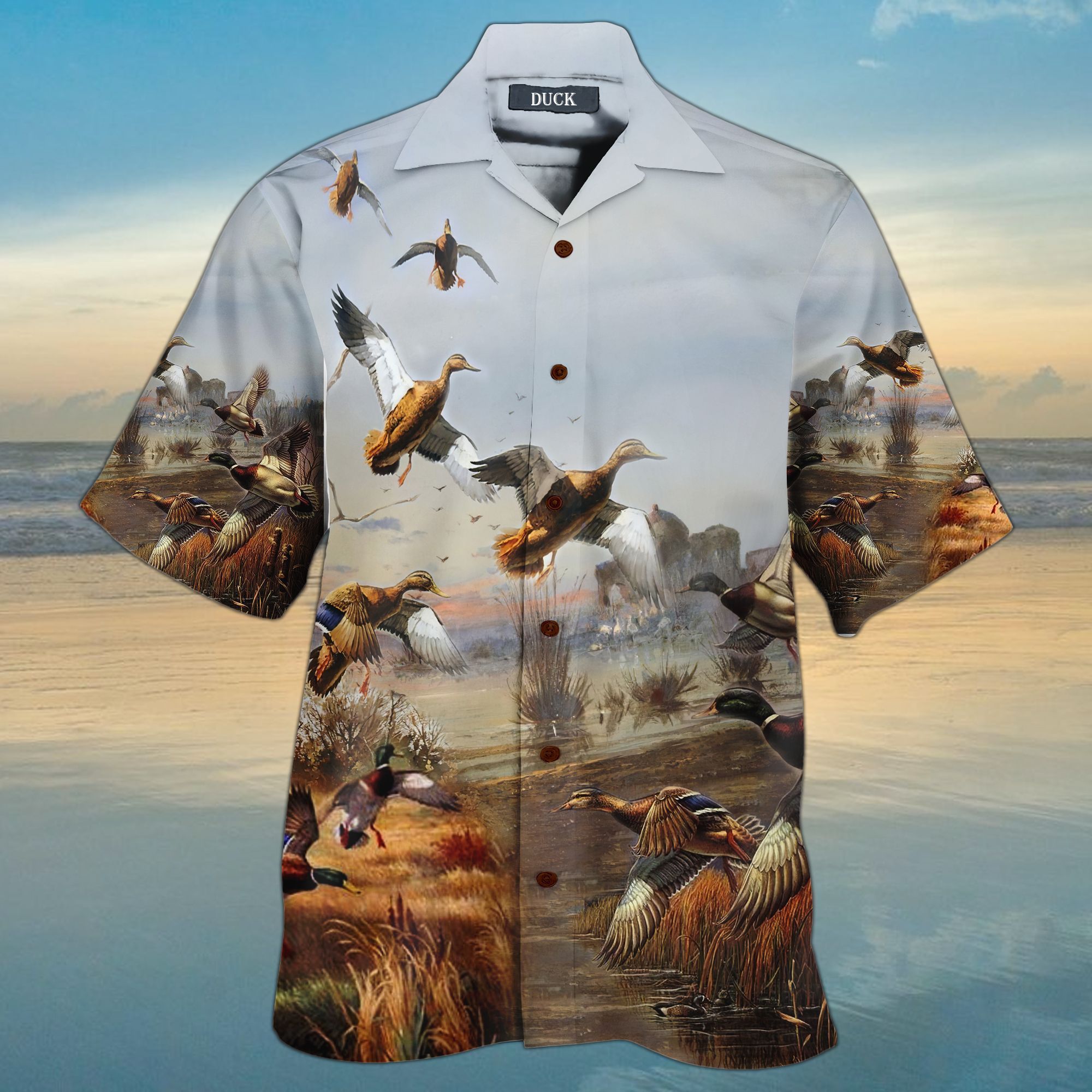 Duck Hunting All Over Printed Hawaii Shirt And Short Ha24493