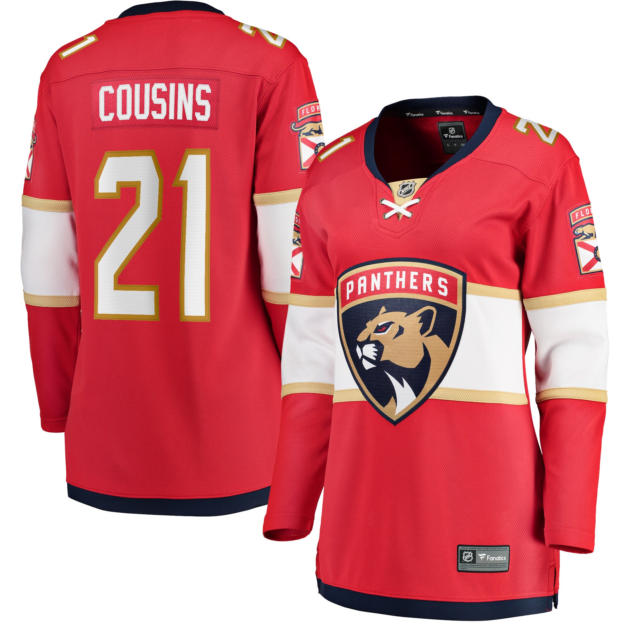 Women's Florida Panthers Nick Cousins Red Home Breakaway Player Jersey