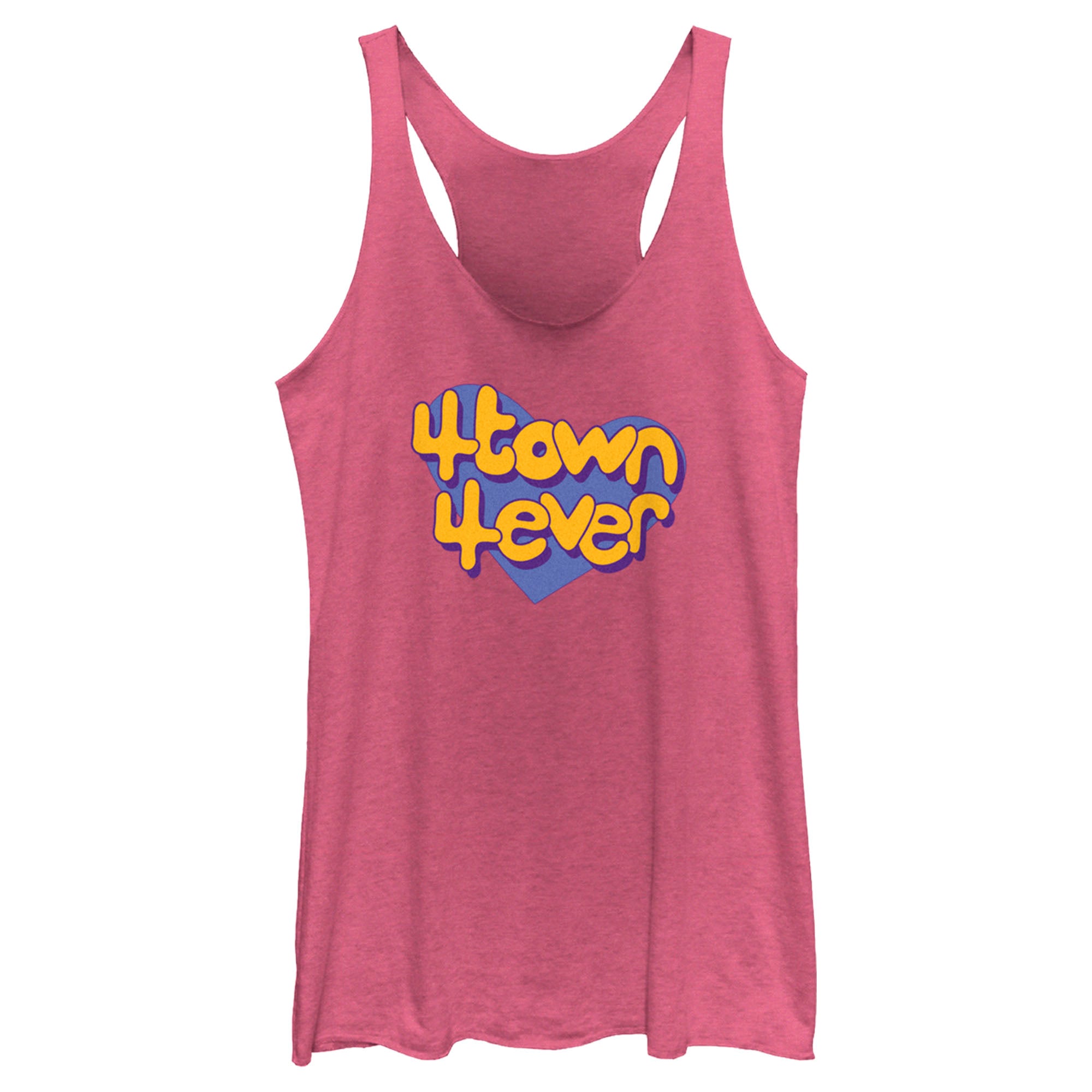 Women’S Turning Red 4Town 4Eva Heart Racerback Tank Top