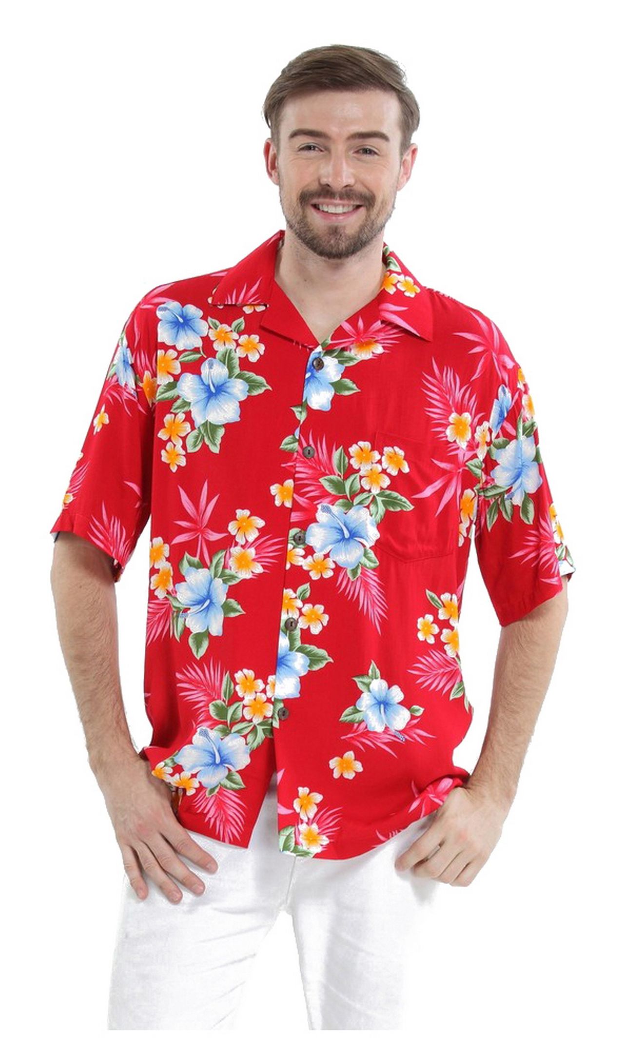 Hibiscus Red Awesome Design Hawaii Shirt Ha3635