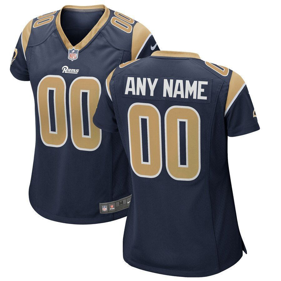 Los Angeles Rams Wo2018 Custom Game Navy 3D Jersey