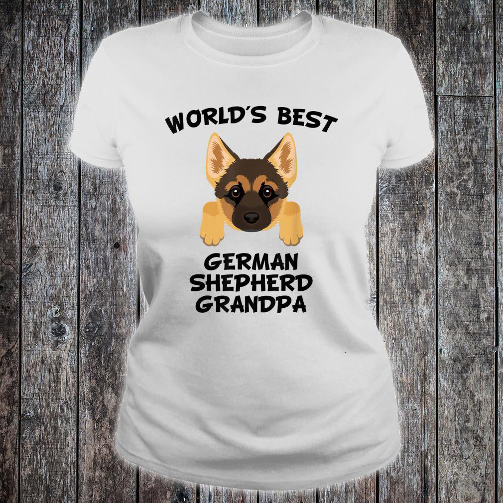 World’s Best cute German Shepherd Dog Grandpa Gift Men Dog Lover T shirt