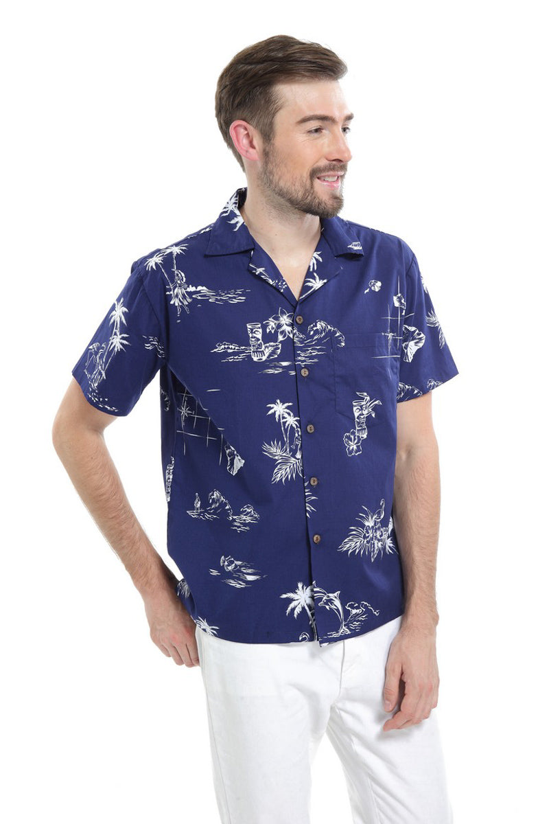 Nautical Men's Cotton Aloha Shirt main image 1