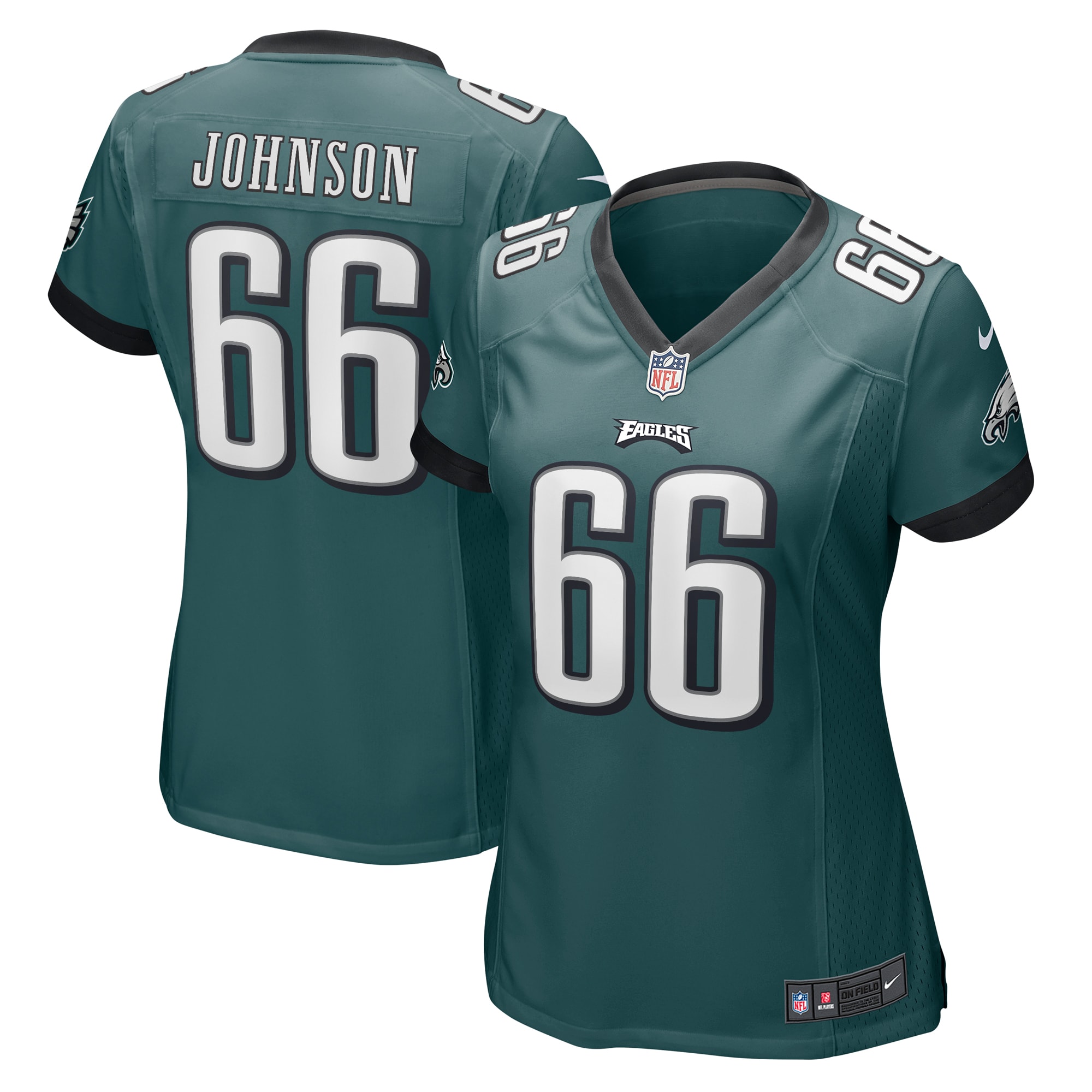 Women’s Philadelphia Eagles Roderick Johnson Midnight Green  Game Jersey