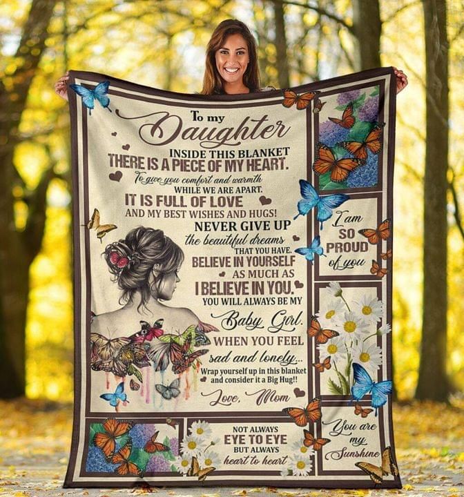 To My Daughter Wishes And Hugs Beautiful Dreams Sad And Lonely Sunshine Love Mom Family Gift Blanket