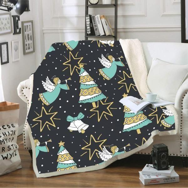 X-Mas Angles Blanket Christmas Decoration Ideas