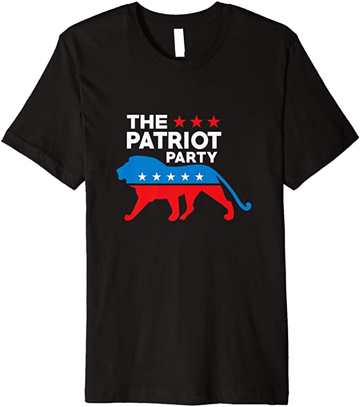 The Patriot Party Lion Patriotic Conservative USA 1776 Premium T-Shirt