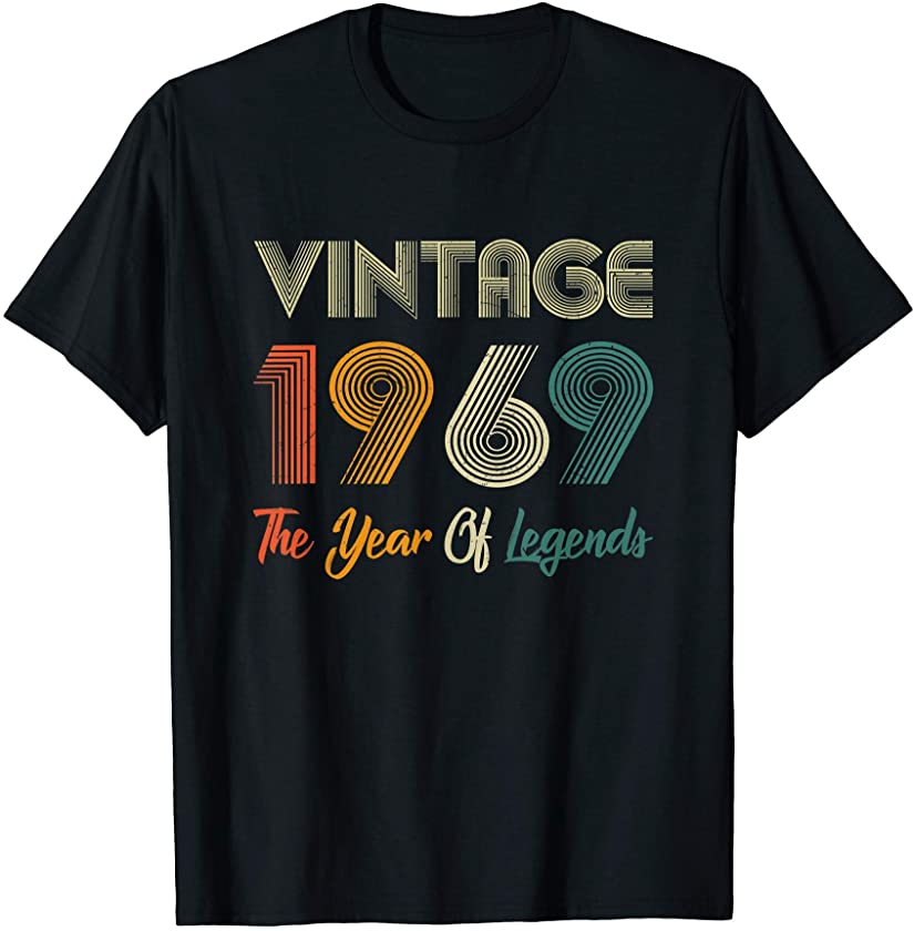 52nd Birthday Gift – Vintage 1969 Retro Bday 52 Years Old T-Shirt