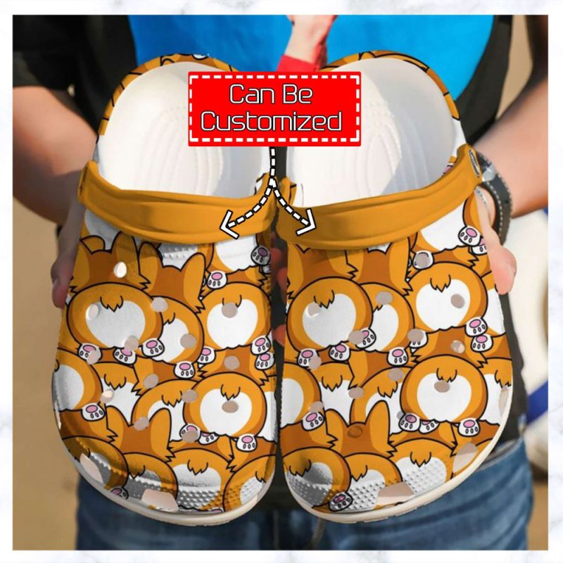 Dog – Personalized Corgi Butts Clog Shoes For Men And Women