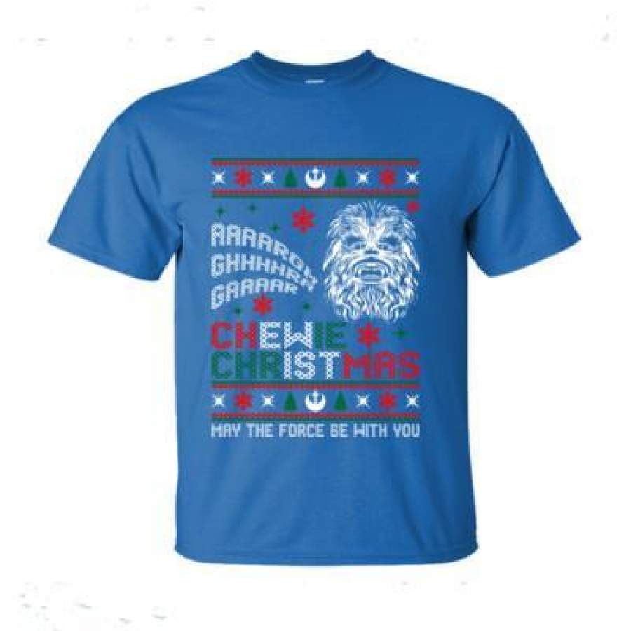 AGR Chewie Ugly Christmas Sweater May The Force Be With You – Ultra-Cotton T-Shirt