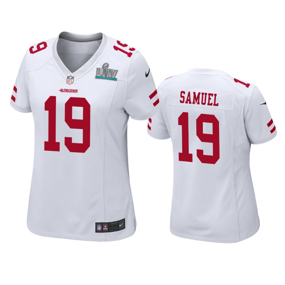 Womens San Francisco 49ers Deebo Samuel White Super Bowl Liv Game Jersey