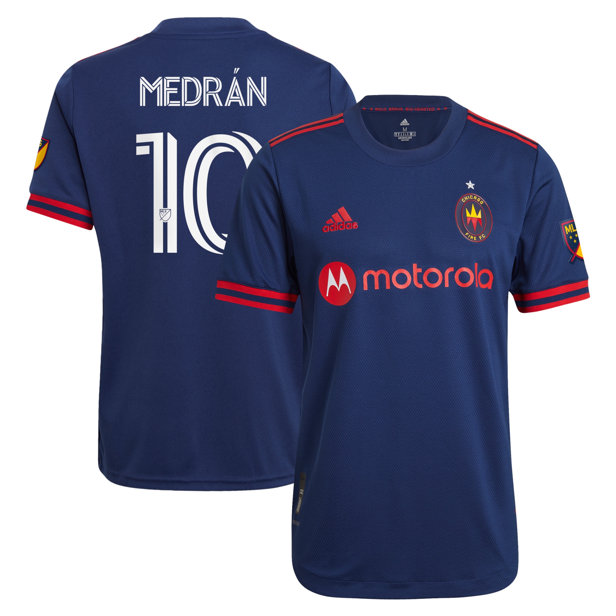 Álvaro Medrán Chicago Fire 2021 Primary Authentic Player Jersey – Navy