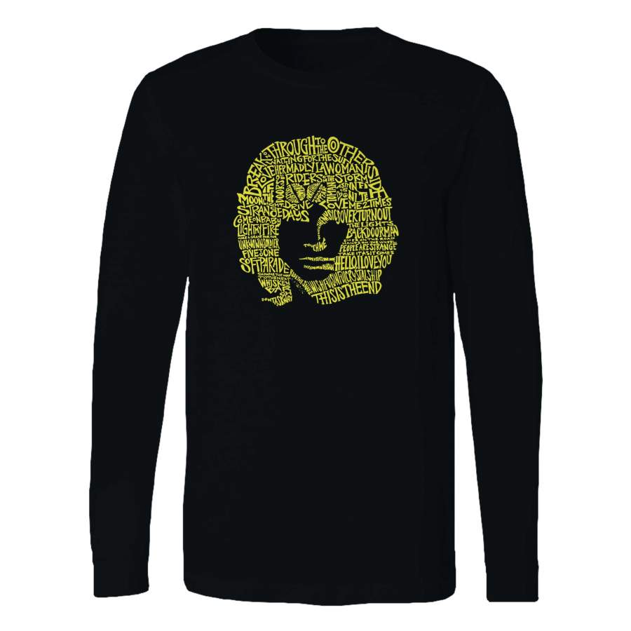 Jim Morrison The Doors Typography Long Sleeve T-Shirt