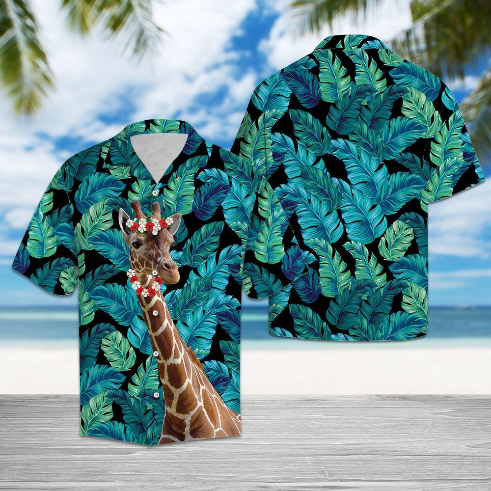 Giraffe Flower Crown Hawaiian Shirt For Men, Hawaiian Shirt For Women, Aloha Shirt, Hawaii Shirt