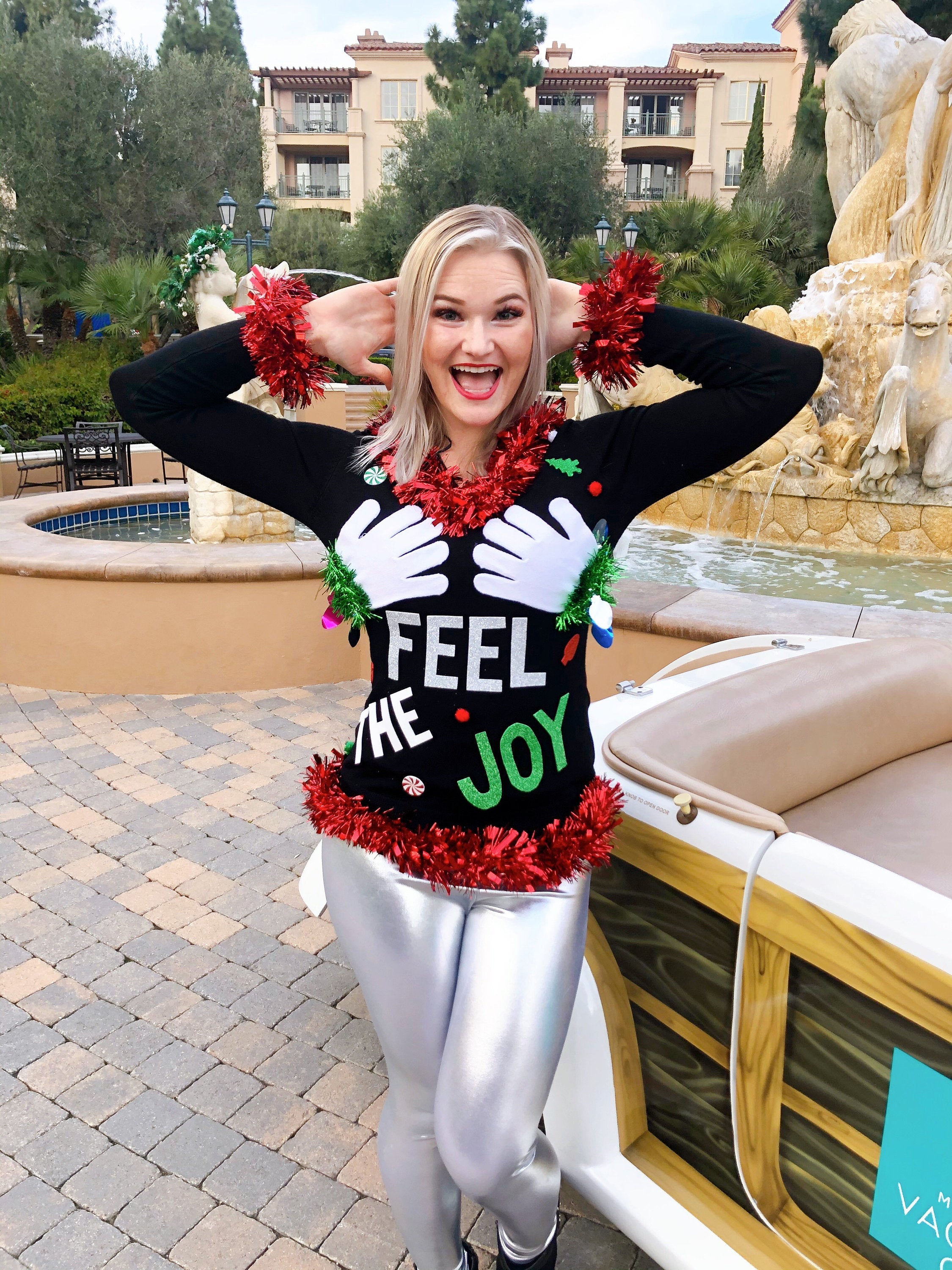 Ugly Christmas Sweater, Womens Ugly Christmas Sweater,  Feel The Joy Sweater