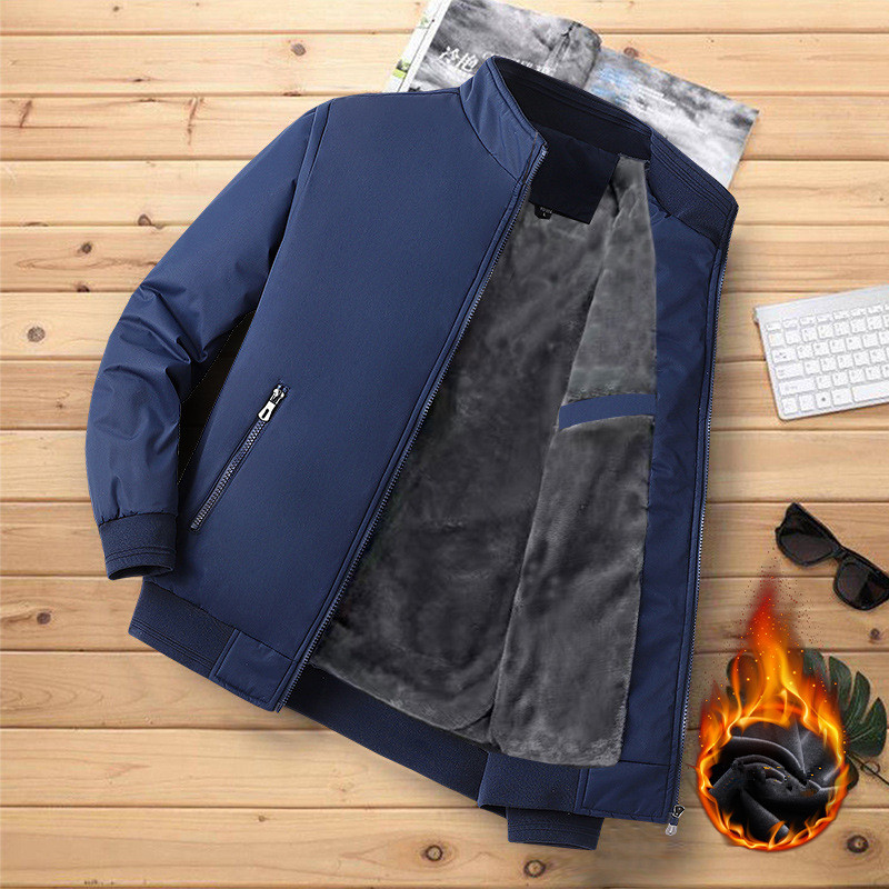 Winter Men’s Jacket Coat Thick Stand Collar Parka Men Outerwear Casual Warm Fleece Cotton Male Jackets Mens Clothing 2022 alx