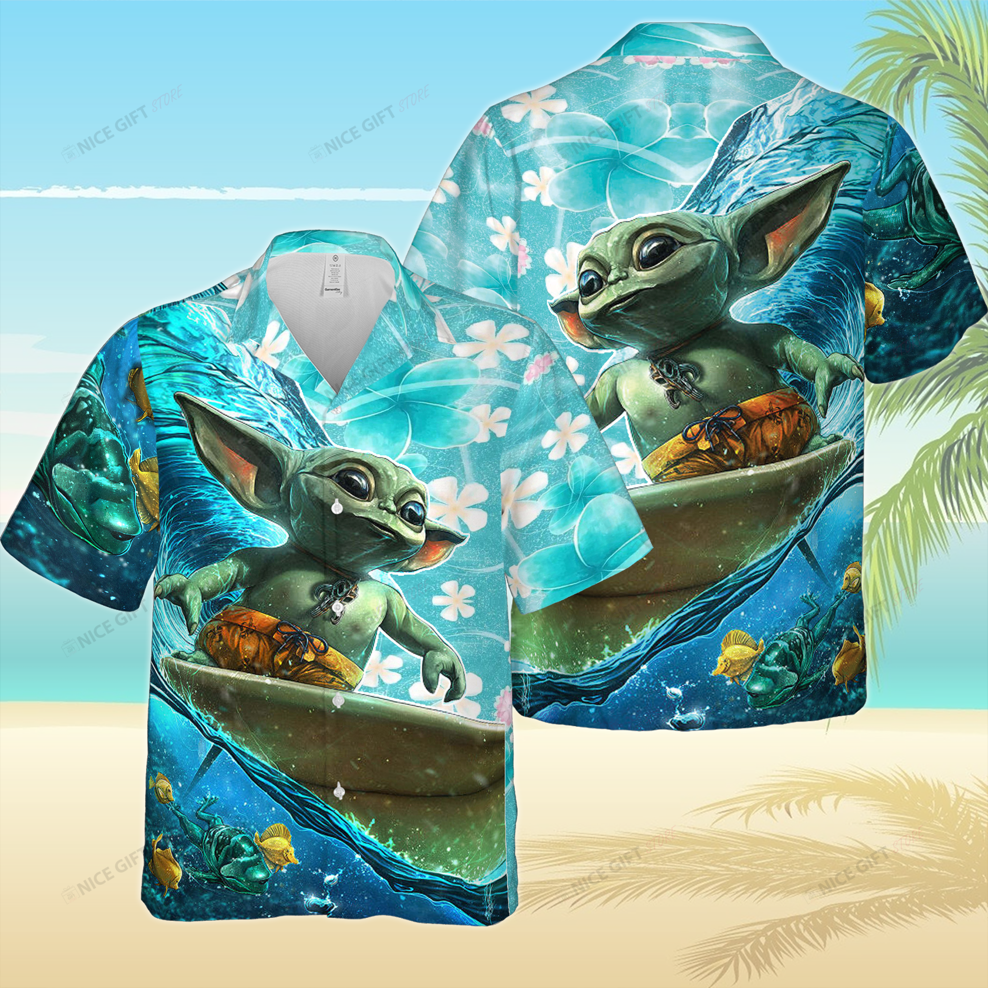 Grogu Hawaiian 3D Shirt 3Hs-R6M5